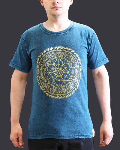 Small Stone Washed Teashirt - Chakra - Blue