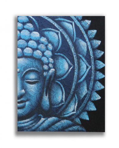 Blue Half Buddha Mandala 60x80cm