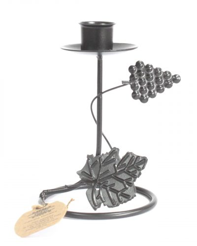 Iron Candle Holder - Single Stick Grape Vine