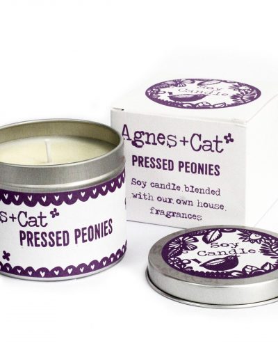Tin Candle - Pressed Peonie