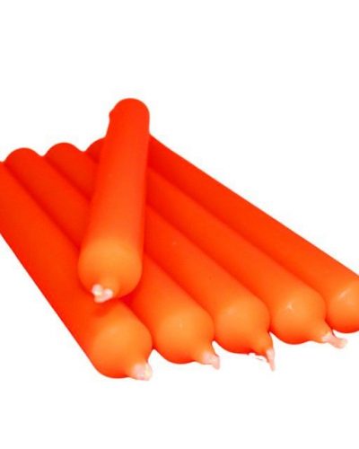 Bright Orange Dinner Candles