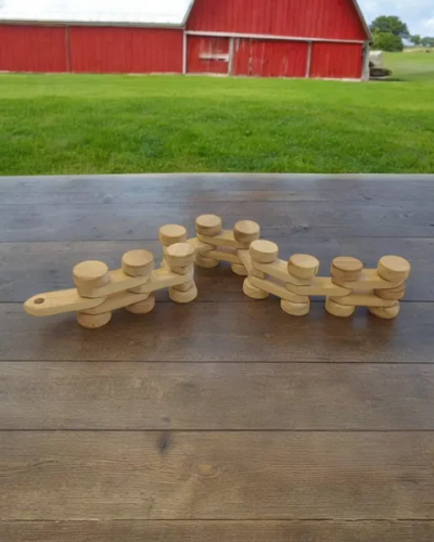 Neem Wooden Chain Car for Toddlers