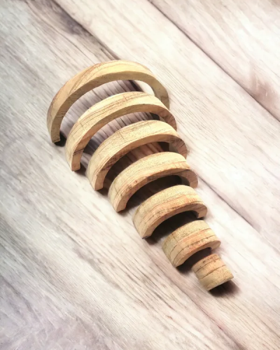 Set of 7 Bows Neem Wooden Stacking Rainbow for Creative Minds