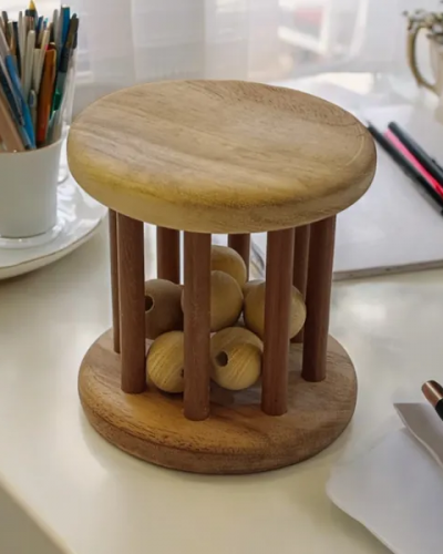 Table Top Decor- Neem Wooden Tumbler Paper Weight