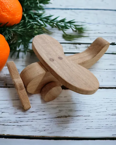 Neem Wooden Airplane for Toddlers