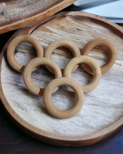 Pack of 6 Neem Wooden Rings